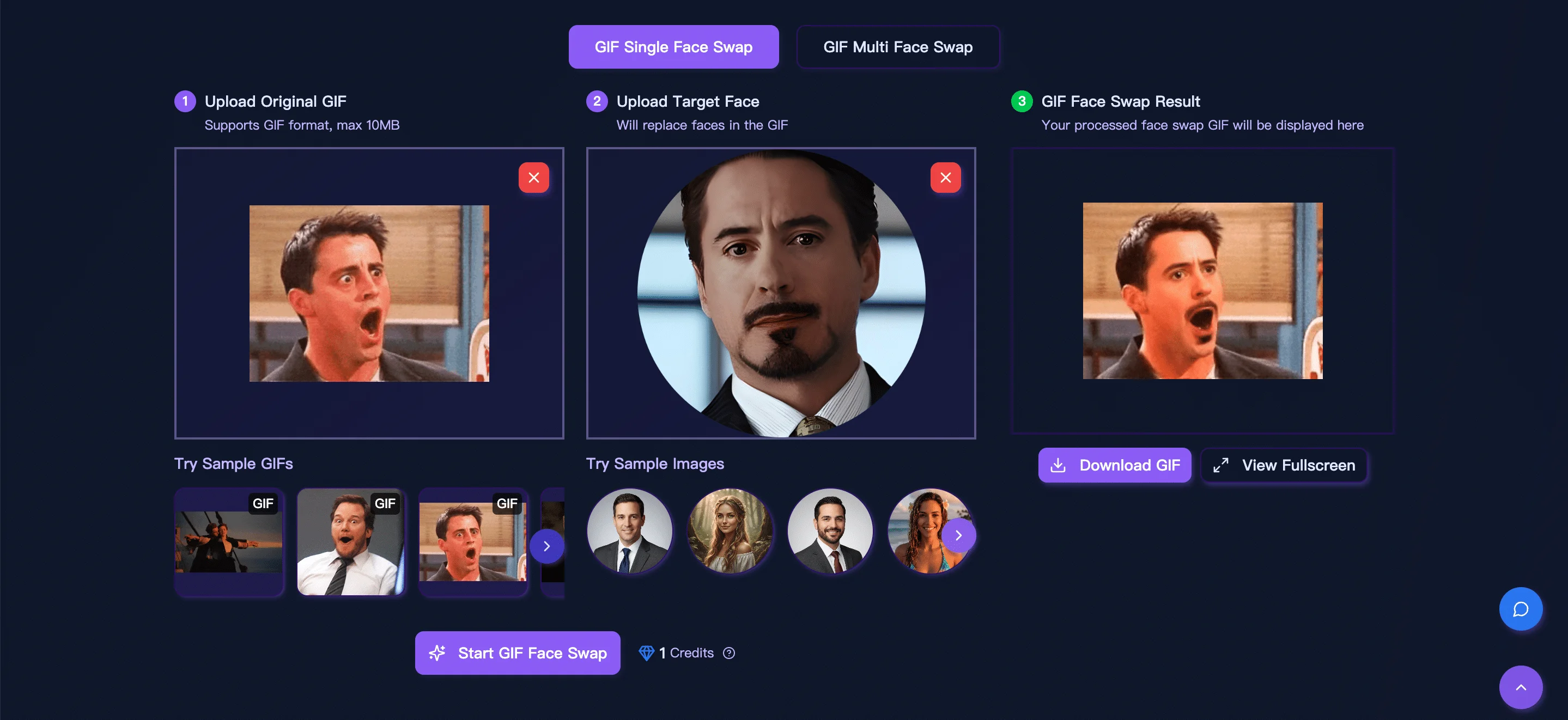 View and Download GIF Results