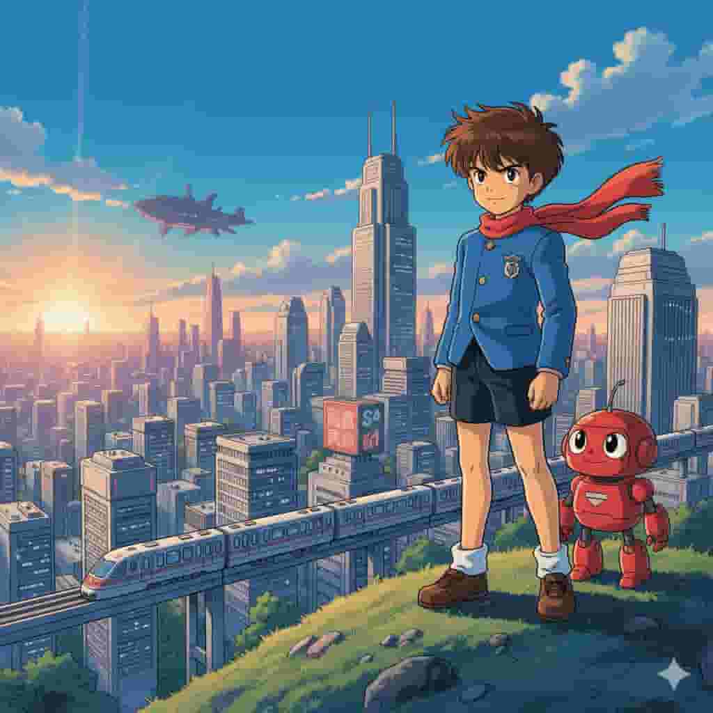 放大前的低分辨率动漫影像