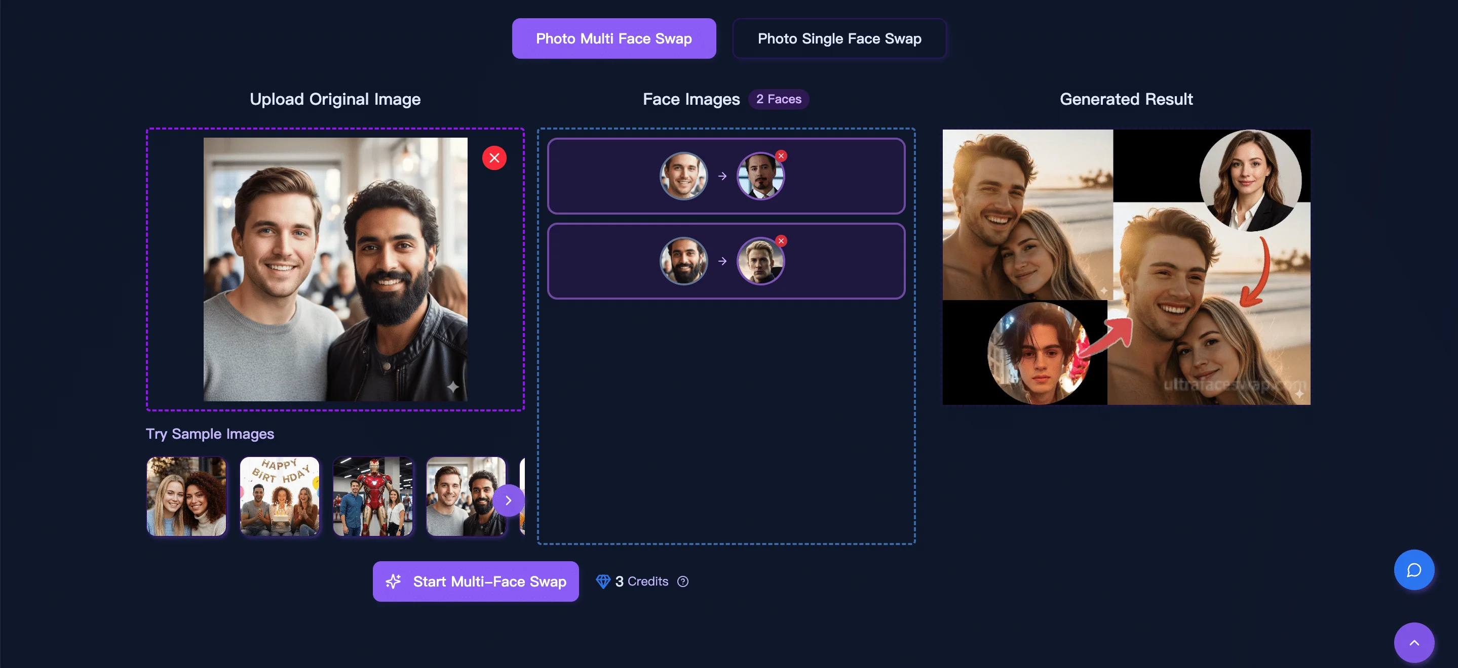 Upload Target Face Images
