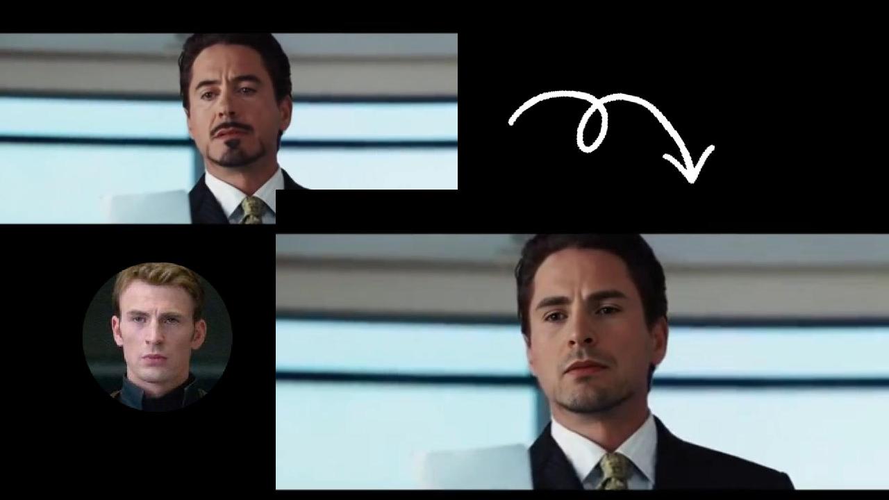 Movie star fantasy video with AI face swap